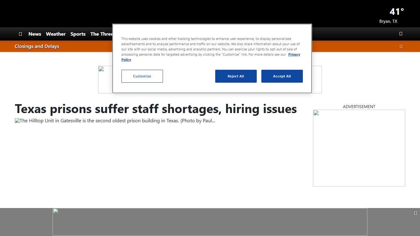 Texas prisons suffer staff shortages, hiring issues